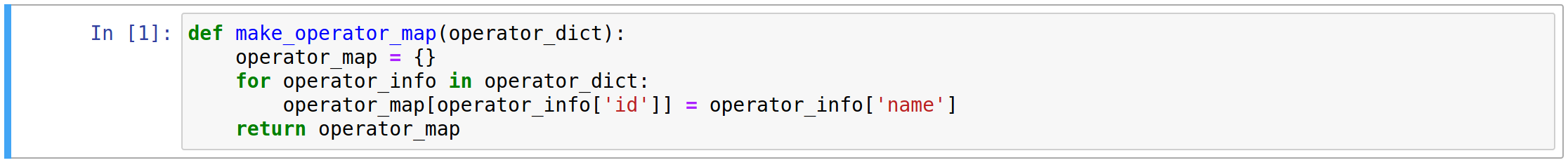 A code cell in command mode